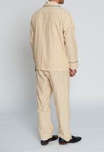 Lade das Bild in den Galerie-Viewer, Herren Schlafanzug Bio-Baumwolle Honey Gestreift Classic Fit
